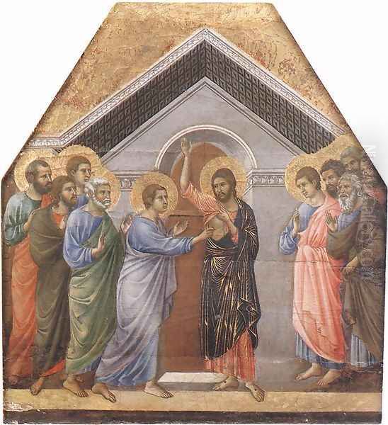 Doubting Thomas 1308-11 Oil Painting by Duccio Di Buoninsegna