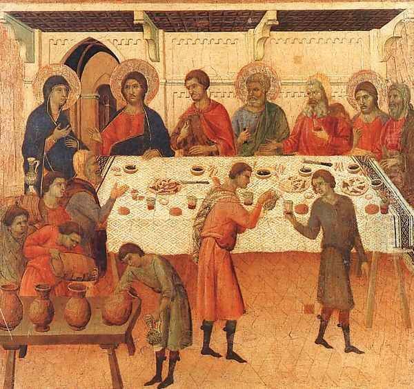 Wedding at Cana 1308-11 Oil Painting by Duccio Di Buoninsegna