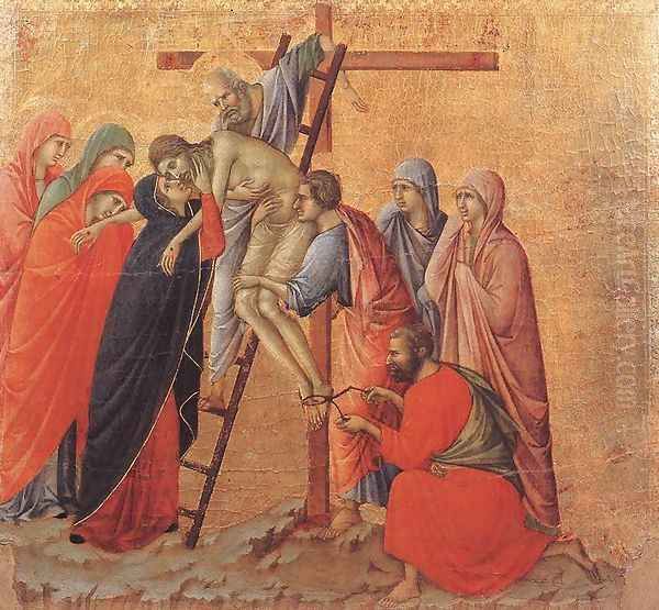 Deposition 1308-11 Oil Painting by Duccio Di Buoninsegna