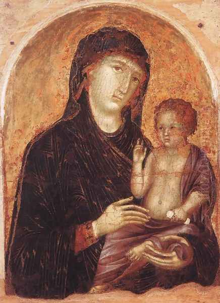 Madonna and Child 1295-1305 Oil Painting by Duccio Di Buoninsegna