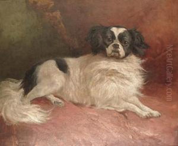 A Japanese Chin Oil Painting by Anton Weinberger