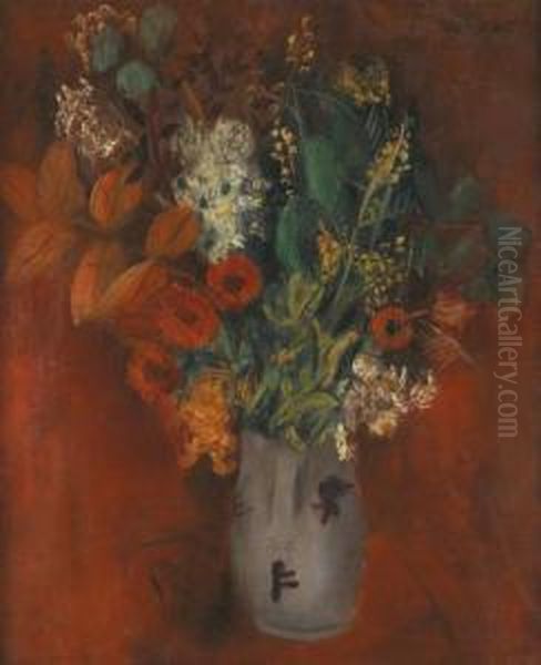 Bouquet De Fleurs Oil Painting by Joachim Weingart