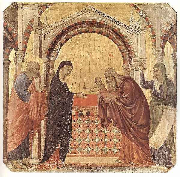 Presentation in the Temple 1308-11 Oil Painting by Duccio Di Buoninsegna