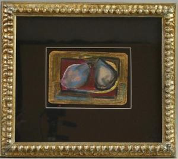 Two Pears Oil Painting by Agnes Weinrich