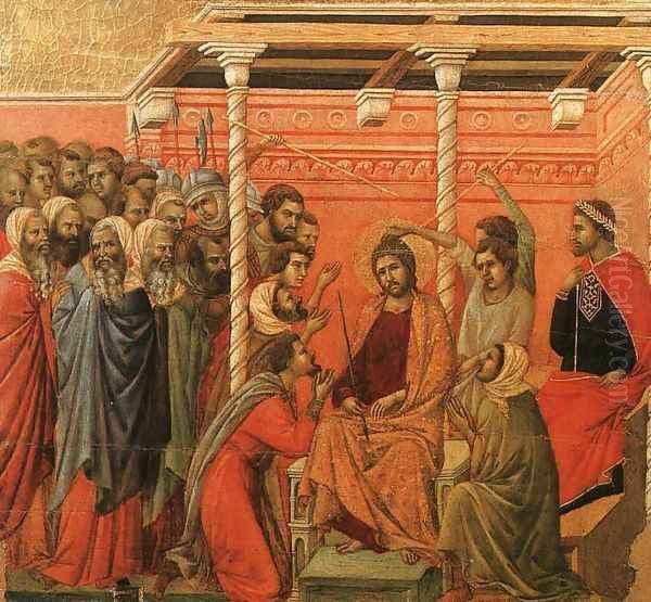 Crown of Thorns 1308-11 Oil Painting by Duccio Di Buoninsegna