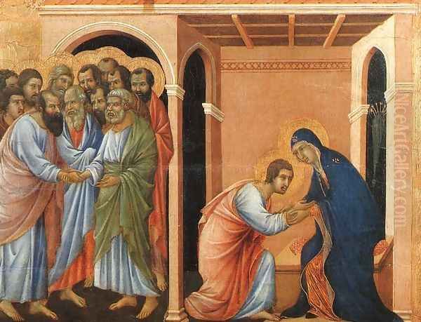 Parting from St John 1308-11 Oil Painting by Duccio Di Buoninsegna