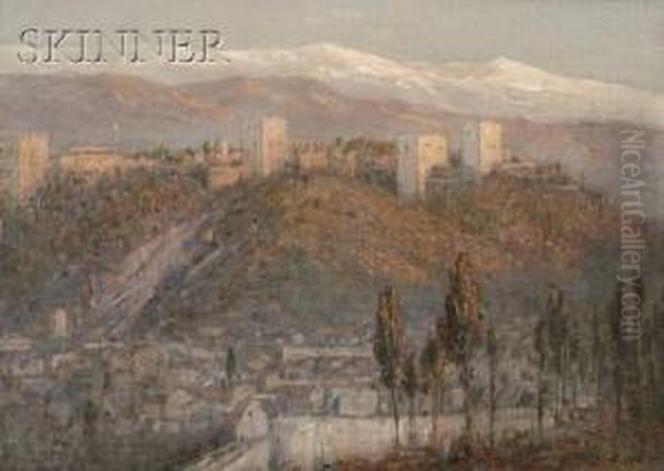 Sundown At The Alhambra Oil Painting by John Ferguson Weir