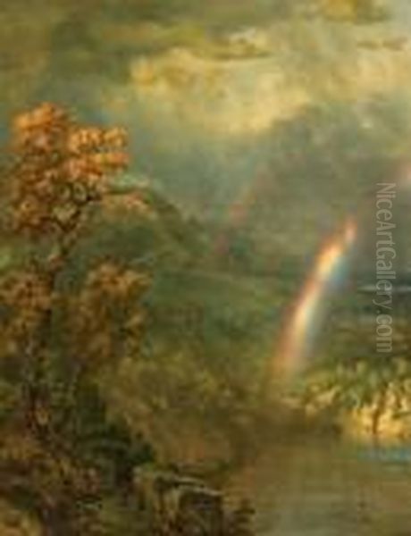 The Rainbow Oil Painting by John Ferguson Weir