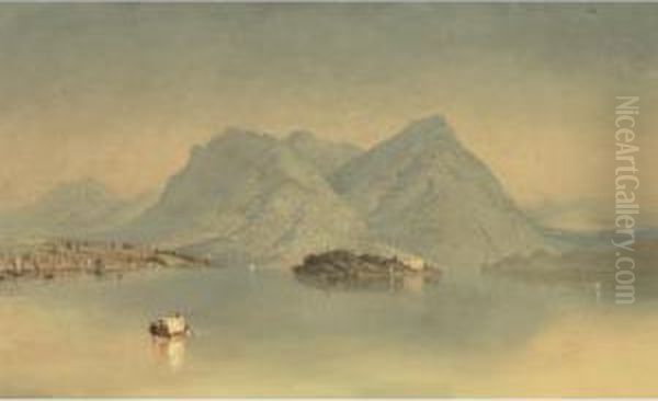 Isola Madre, Lago Maggiore Oil Painting by John Ferguson Weir