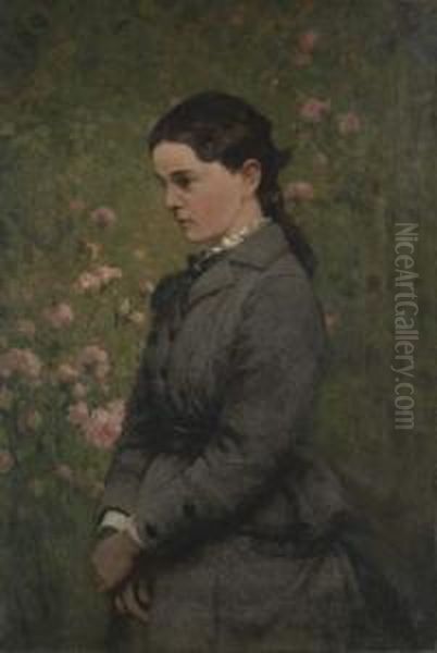 Portrait Of Marion Eckford Harwood Oil Painting by John Ferguson Weir