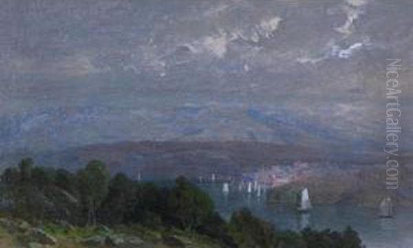 West Point Oil Painting by John Ferguson Weir