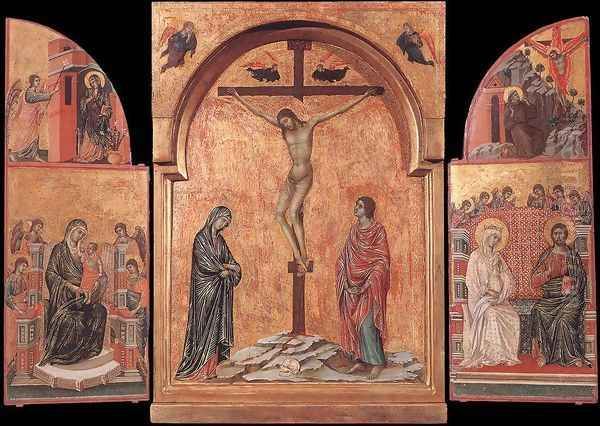 Triptych 1305-08 Oil Painting by Duccio Di Buoninsegna