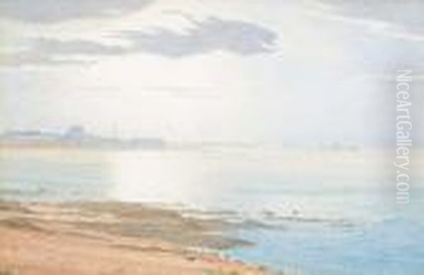 Portobello Pier From Near Joppa Saltpans Oil Painting by Julian Alden Weir