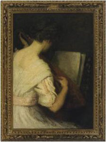 The Lute Player Oil Painting by Julian Alden Weir