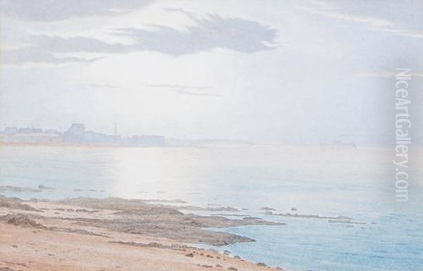 Portobello Pier From Near Joppa Saltpans Oil Painting by Julian Alden Weir