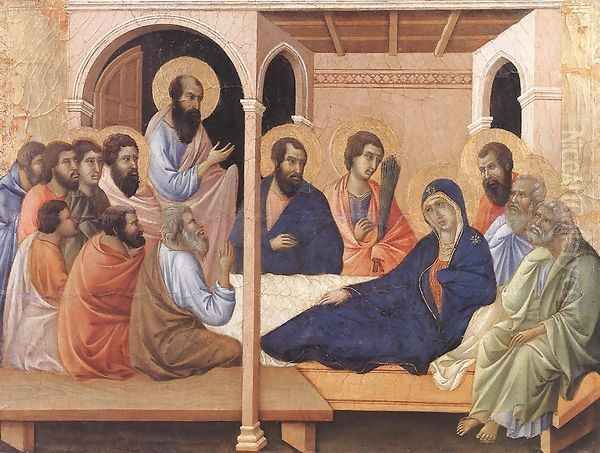 Parting from the Apostles 1308-11 Oil Painting by Duccio Di Buoninsegna