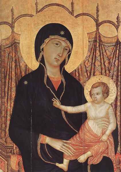 Rucellai Madonna (detail 1) 1285 Oil Painting by Duccio Di Buoninsegna