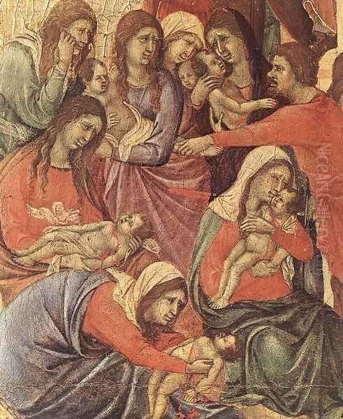 Slaughter of the Innocents (detail) 1308-11 Oil Painting by Duccio Di Buoninsegna