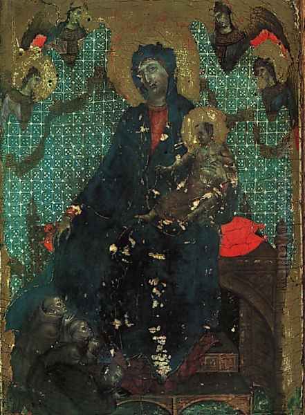 The Madonna of the Franciscans 1287-88 Oil Painting by Duccio Di Buoninsegna