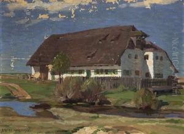 Bauernhof. Oil Painting by Robert Weise