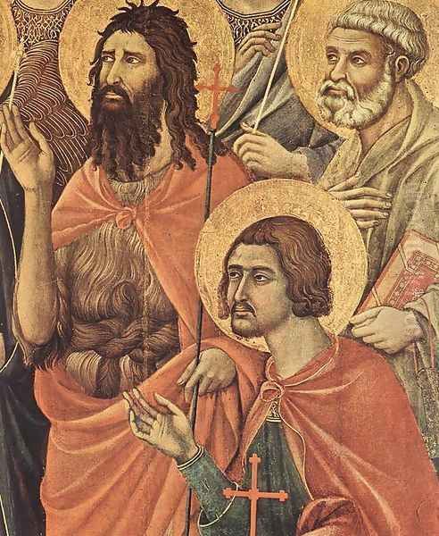 Maestà (detail 6) 1308-11 Oil Painting by Duccio Di Buoninsegna