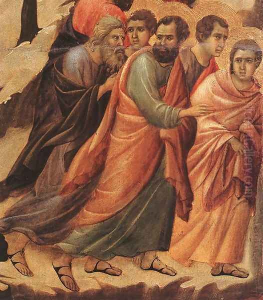 Christ Taken Prisoner (detail 1) 1308-11 Oil Painting by Duccio Di Buoninsegna