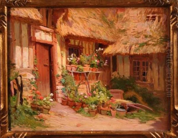 Cour De Ferme Oil Painting by Georges Emile, Geo Weiss