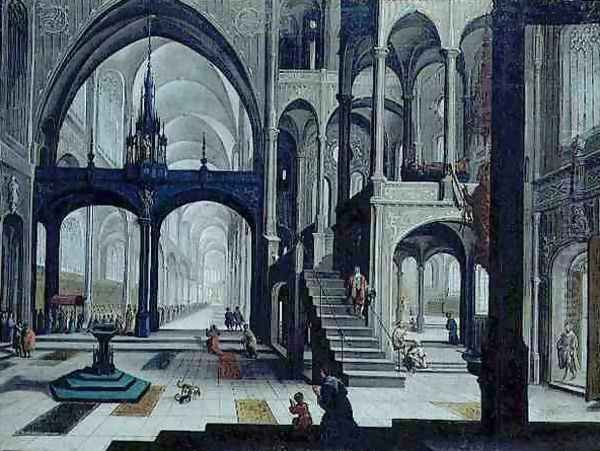 Procession in a Cathedral Oil Painting by Bartholomeus Van Bassen