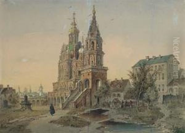 St Petersburg Oil Painting by Joseph Andreas Weiss