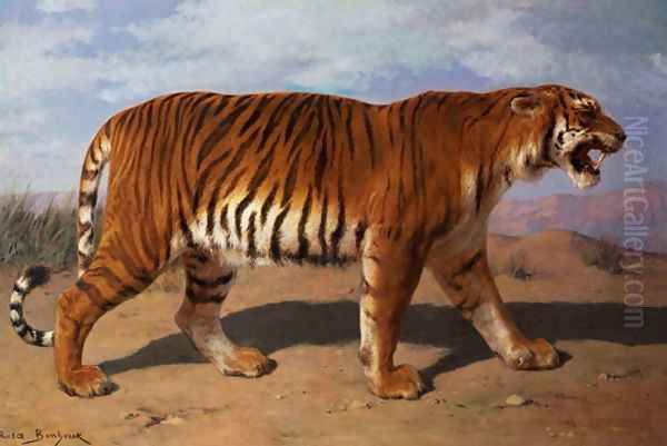 Stalking Tiger Oil Painting by Rosa Bonheur