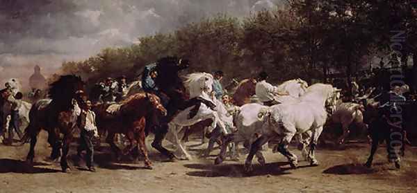 The Horse Fair Oil Painting by Rosa Bonheur