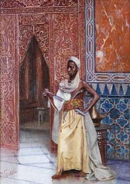 Harem Guard Oil Painting by Rudolf Johann Weiss