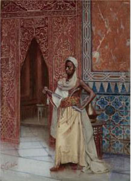 Harem Guard Oil Painting by Rudolf Johann Weiss