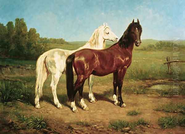 American Mustangs Oil Painting by Rosa Bonheur