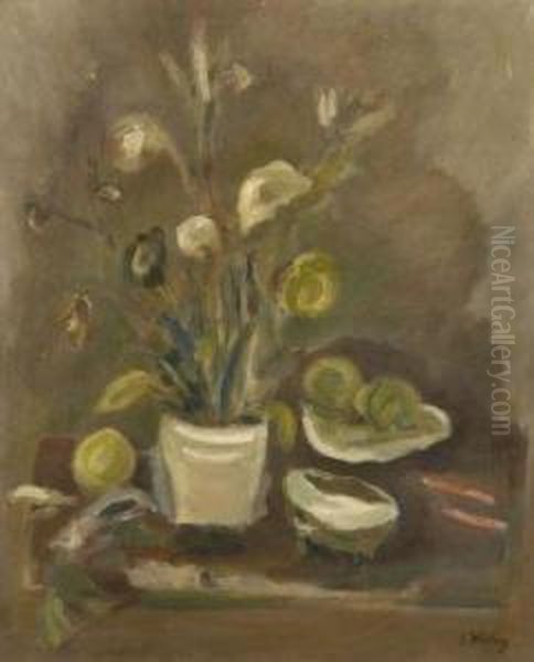 Bouquet De Fleurs Oil Painting by Leon Weissberg