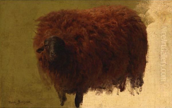 Large Wooly Sheep Oil Painting by Rosa Bonheur