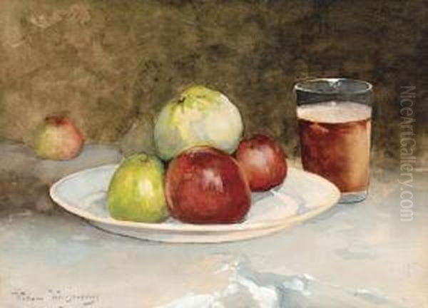 Still Life With Fruit Oil Painting by Willem Johannes Weissenbruch