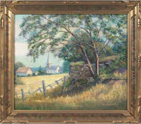 Farmscape Oil Painting by Arthur Walter Weissgerber