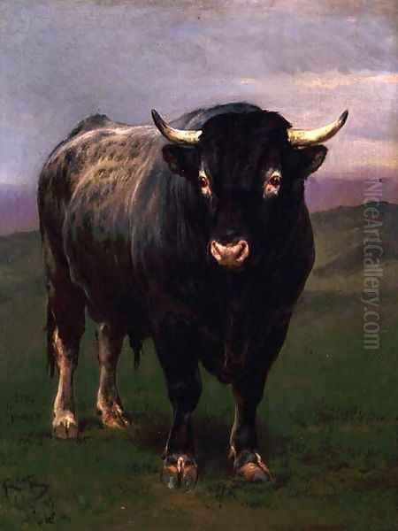 The Black Bull Oil Painting by Rosa Bonheur