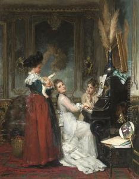 Effet De Musique Oil Painting by Adolphe Weisz