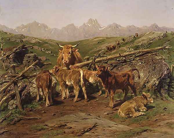 Weaning the Calves Oil Painting by Rosa Bonheur