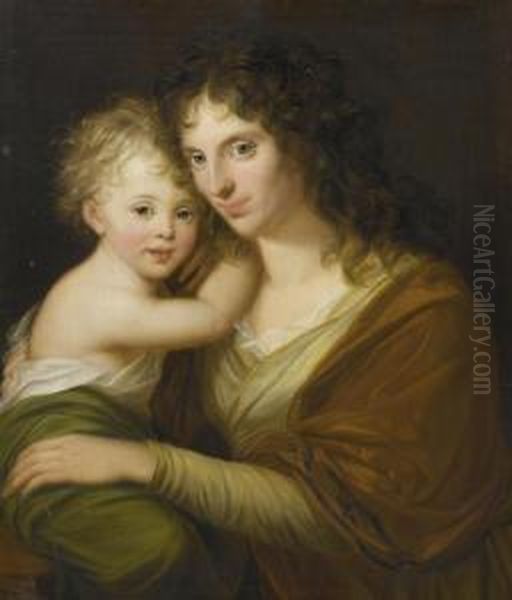 Mother And Child. Oil Painting by Friedrich Georg Weitsch