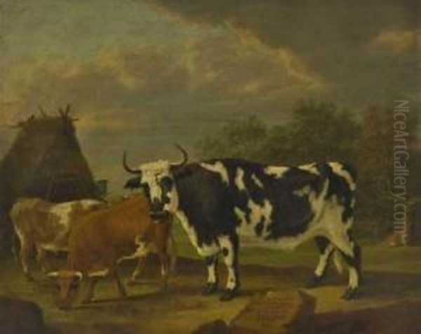 Ostfriesische Rinder. Oil Painting by Johann Friedrich Weitsch