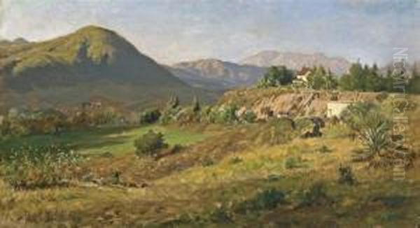 The Arroyo Secco Oil Painting by Thaddeus Welch