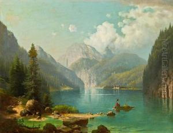 Konigssee Oil Painting by Ernst Welker