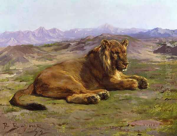 Lion Oil Painting by Rosa Bonheur