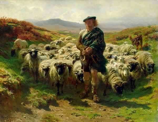 The Highland Shepherd 1859 2 Oil Painting by Rosa Bonheur