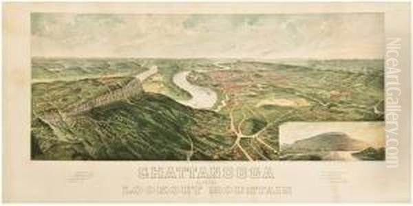 Chattanooga And Lookout Mountain. Oil Painting by Henry Wellge