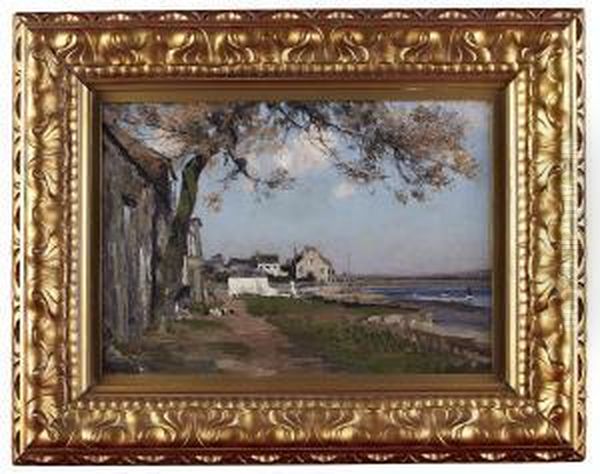 Cottages, Sunderland Point Oil Painting by William Wells