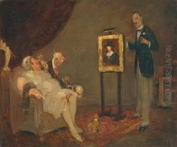 ''art Collector'' Oil Painting by Horace Devitt Welsh